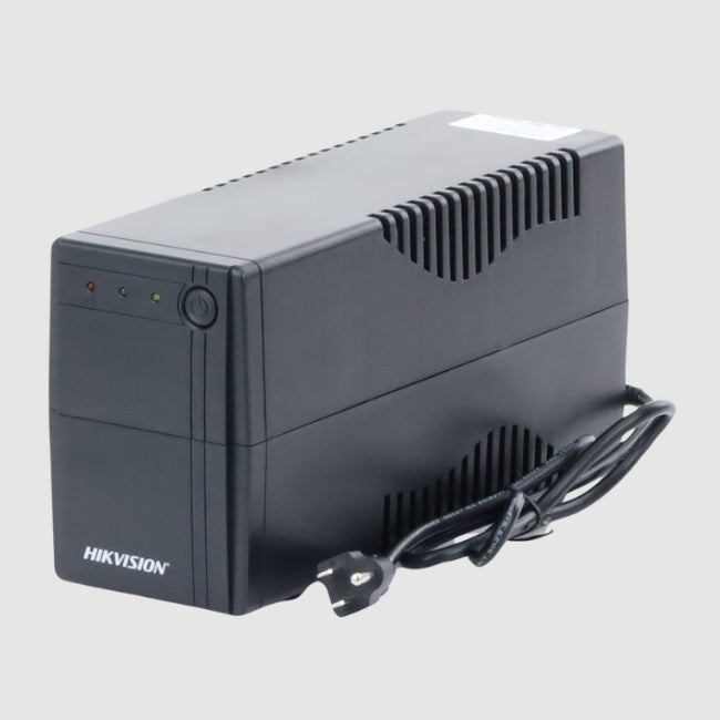 UPS Hikvision UPS de 1000 VA 600 W proteccion contra sobrecarga y descarga entrada y salida 120 VCA 6 tomas NEMA 5-15R (4 con respaldo y 2 sin respaldo)