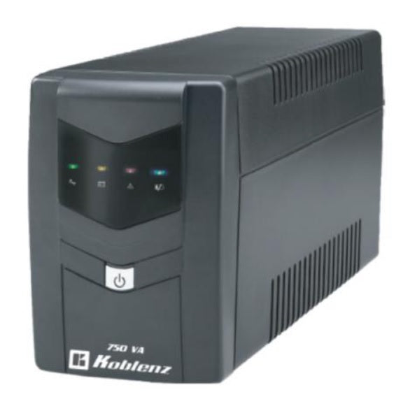 UPS Koblenz 7516 USB/R interactivo 750VA/450W 6 NEMA 5-15R (4 c/proteccion bat) indicadores LED factor de potencia 0.6