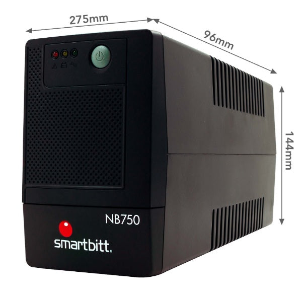 UPS interactivo Smartbitt SBNB750USB 750VA/475W 6 NEMA 5-15R con respaldo batería regulación y supresor de picos 1 puerto USB tipo B