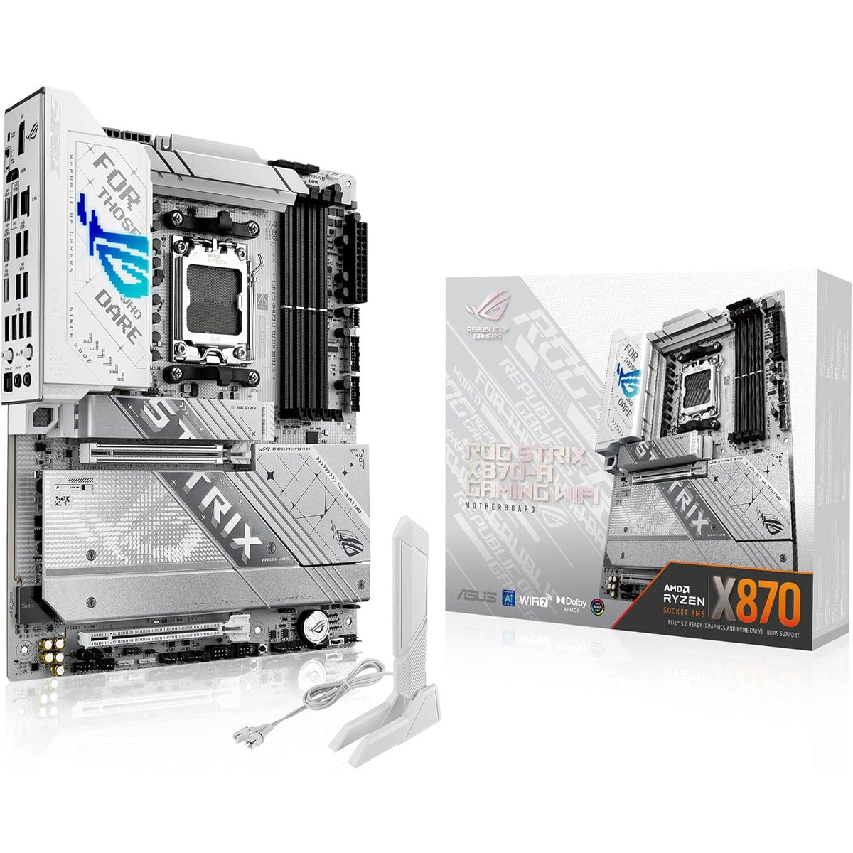 MOTHERBOARD ASUS (ROG STRIX X870-A GAMING WIFI) SOCKET AM5,4*DDR5,HDMI,DP,PCI-E 5.0,ATX. tech