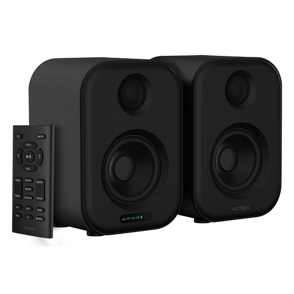 Bocinas Acteck Dynamic Exact BS650 Negro Bluetooth 5.0 RCA Optical USB