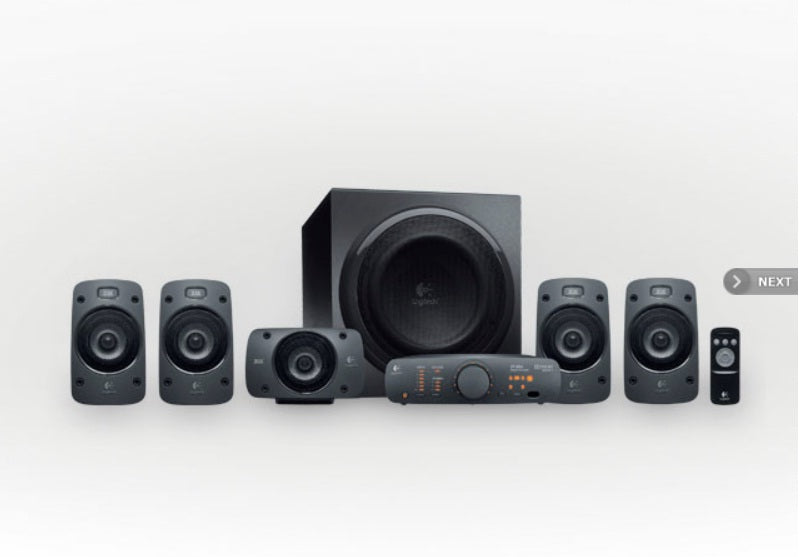 BOCINAS LOGITECH Z906 5.1 THX PERP 1000 WATTS RMS PC/MAC/MP3/IPOD/DVD
