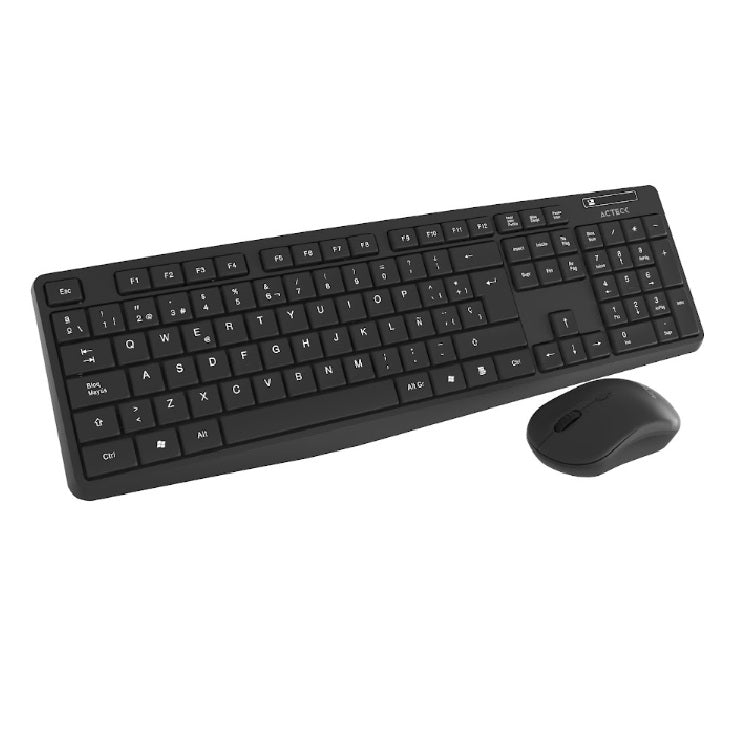 KIT TECLADO Y MOUSE ACTECK INALAMBRICO MK440 NEGRO RECEPTOR USB AC-931755