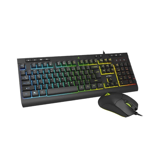 Kit Teclado y Mouse Creator Aurean Pro MK477G Alambrico USB diseño Gamer RGB 8000DPI 7Botones
