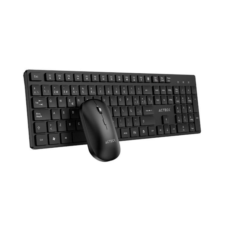 Kit Teclado y mouse Acteck Inalambrico Creator Vantage Aero MK555 Elite membrana 2.4 MHz 1xBateria AAA + 1xBateria AA