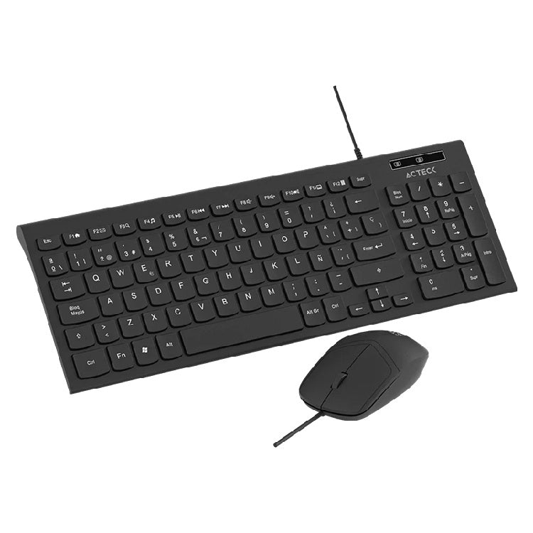 Kit Teclado y mouse Acteck Alambrico Creator Compact MK235 membrana 1200DPI USB A