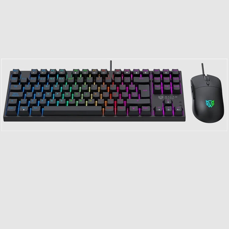 Kit Teclado y Mouse Balam Rush Fusion Vanguard CKG680 7200DPI RGB negro