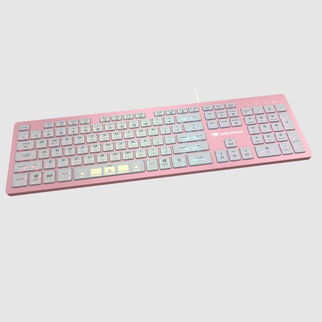 Teclado Cougar VANTARA X Rosa USB RGB marco de aluminio interruptores Scissor-Switch ultra delgado