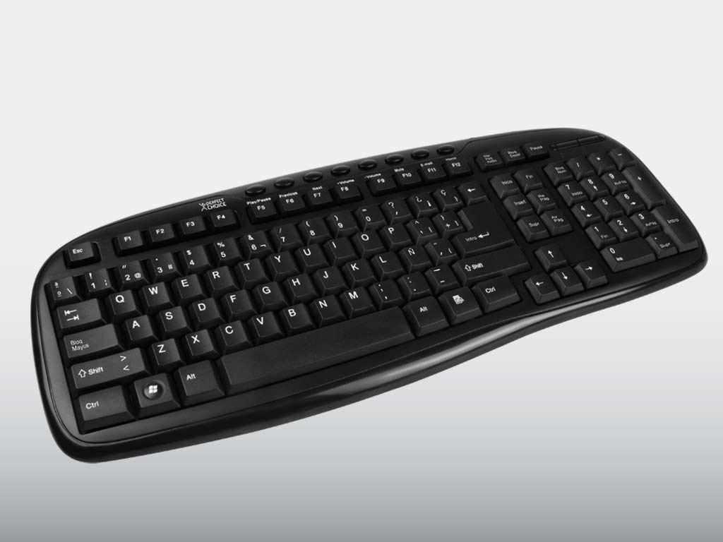 Teclado Esay line alambrico multimedia core modelo EL-993384 color Negro