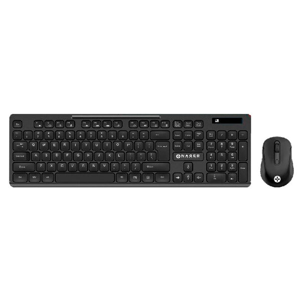 Kit Naceb Teclado+ Mouse Inalambrico con receptor USB modelo NA-0123 color Negro