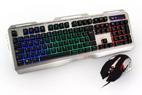 Kit Naceb Teclado y Mouse Gamer alambrico Cyborg 3200DPI