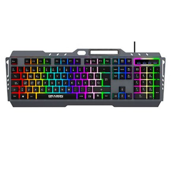 Kit Teclado y Mouse Gamer Nextep Alámbrico Tapete Incluido RGB USB Negro NE-484K