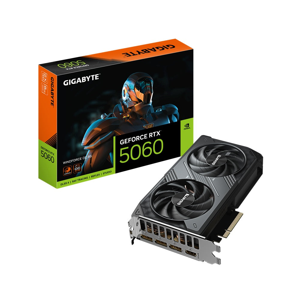 TARJETA DE VIDEO GIGABYTE (GV-N5060WF2OC-8GD) RTX 5060,8GB GDDR7,PCIE 5.0,HDMI,3*DP,2 FAN