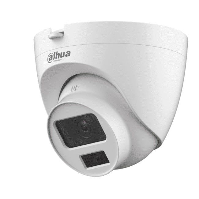 Camara Dahua DH-HAC-HDW1500CLQN-IL-A domo 5 mpx lente 2.8 mm 106 gds Ir de 20 m iluminacion dual + fullcolor microfono integrado IP67