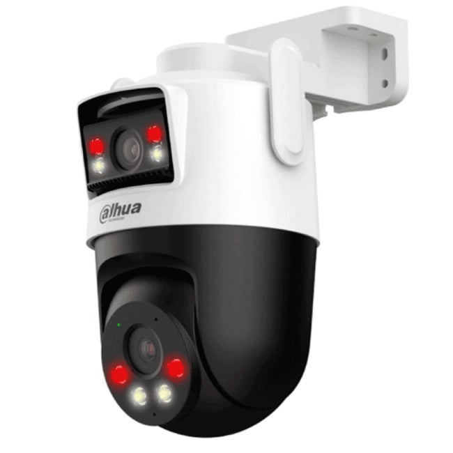 Camara Dahua IPC-WPT1339DD-SW-3E2-PV IP PTZ Wifi Dual de 6 mpx lentes de 3 MP(Fijo y PT) IR 50 m iluminador, microfono, altavoz, IA, ranura para micro sd, IP66