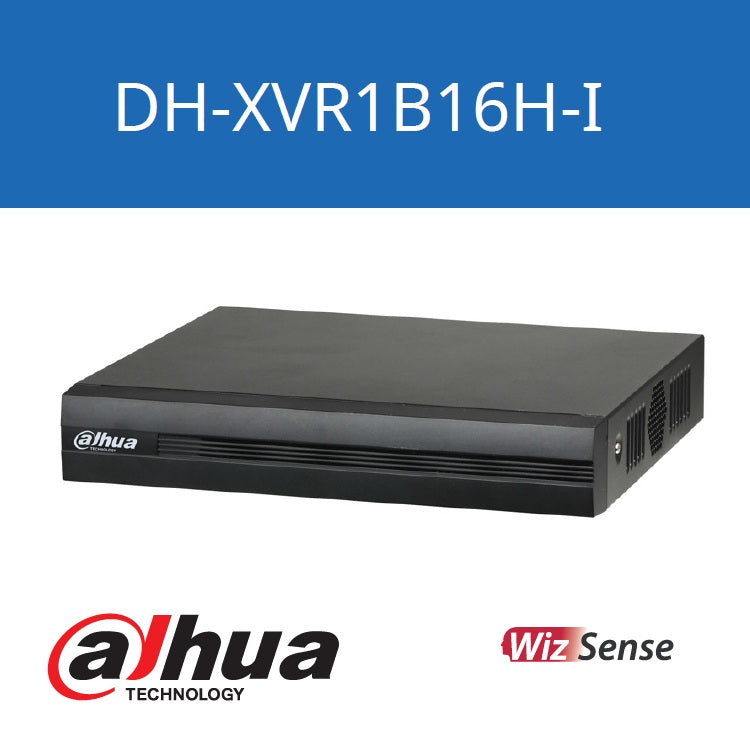 DVR Dahua DH-XVR1B16H-I 16 canales 5 mpx lite wizsense h.265+ 16 canales hdcvi +8 ip hasta 24 canales ip smd plus (Open Box)