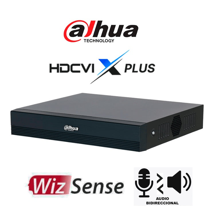 DVR Dahua DH-XVR1B16H-I/T 16 canales 5 mpx lite wizsense h.265+ 16 canales hdcvi +8 ip hasta 24 canales ip SMD Plus y Busqueda Int. de Humanos y Vehículos