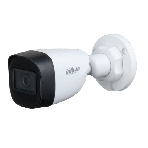 Camara Dahua DH-HAC-HFW1200CN-A-0280B-S5 bullet 1080p lente 2.8mm IR 30 m policarbonato exterior e interior microfono integrado IP67