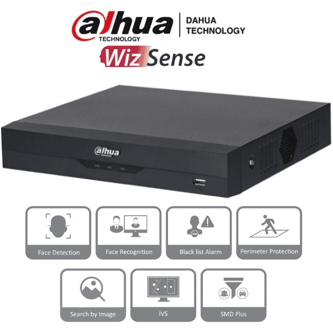 NVR Dahua DHI-NVR2116HS-I2 8 mpx 16 canales IP con IA rendimiento de 144 mbp HDMI&VGA