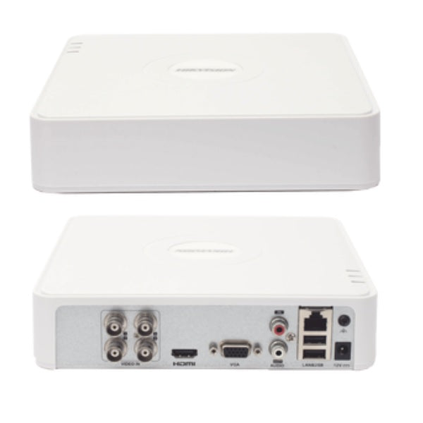 DVR Hikvision 4 Canales 2 MPX 1080P Lite 4 Canales TurboHD+2 Canales IP 1 Bahía de Disco Duro/ H.265+/ 1 Canal de Audio por Coaxitron