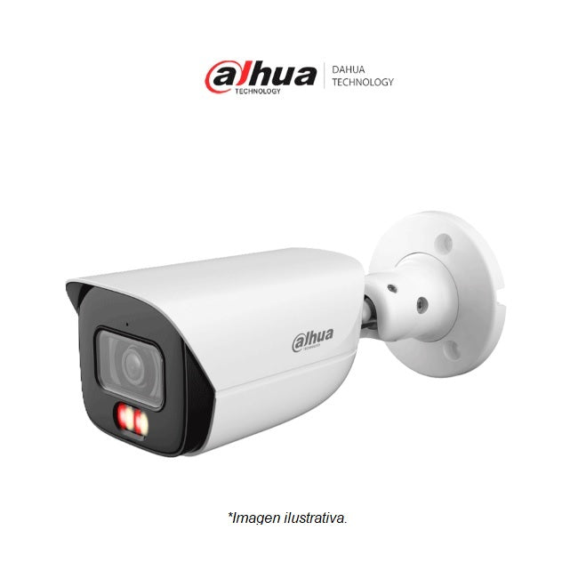 Camara Dahua DH-IPC-HFW3449E-S-IL IP bullet 4 mpx con Iluminador dual/ WizSense/ Lente de 2.8mm/ 107 Grados de Apertura/ Microfono Integrado/ IR de 50 Metros/ SMD 4.0/ AcuPick/ AI SSA/ WDR