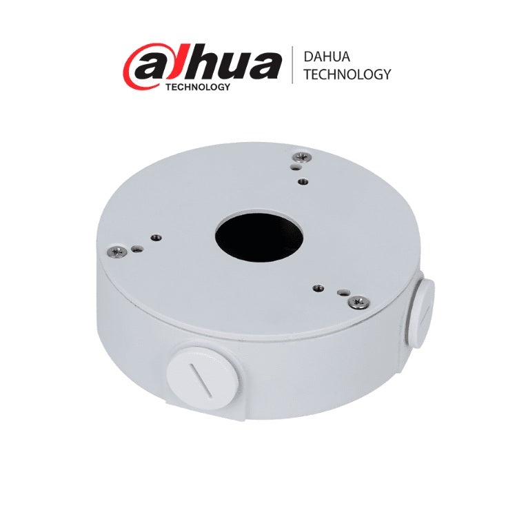 Caja de Conexiones Dahua PFA13G Metalica/ Compatible con Domo y Bala/ Series: HAC-HDW1200/1230/1500/1220SL, IPC-T1B20/40/ IPC-T1B20-L / HAC-