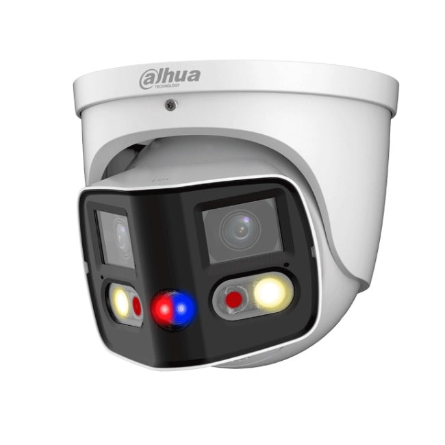 Camara Dahua DH-IPC-PDW3849-A180-AS-PV IP 2x4 MP 180 gds IR 25 m LED 20 m ranura de micro sd microfono y altavoz IP67