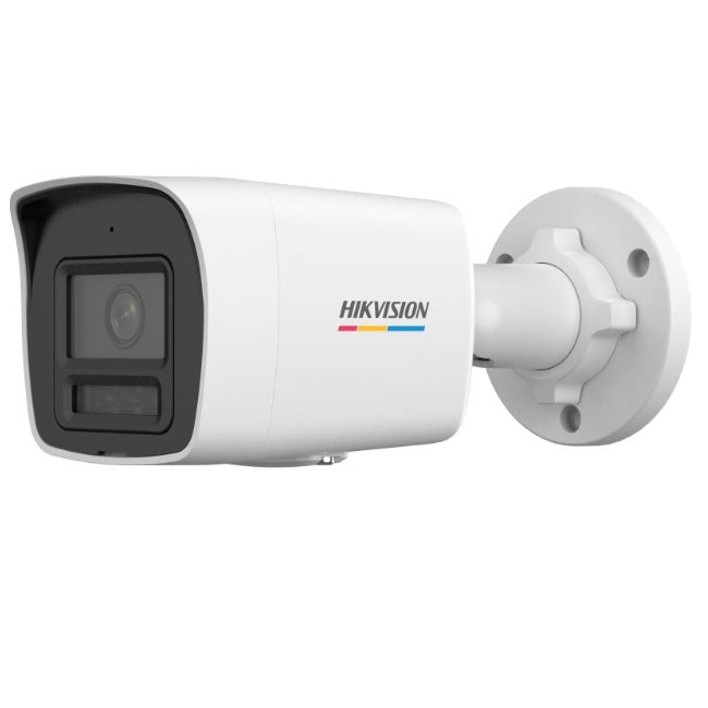 Camara Hikvision DS-2CD1027G2H-LIUF Ip bala 2 mpx lente 2.8 mm Ir de 30 m + 30 m luz blanca microfono y bocina integrado exterior IP67 microSd