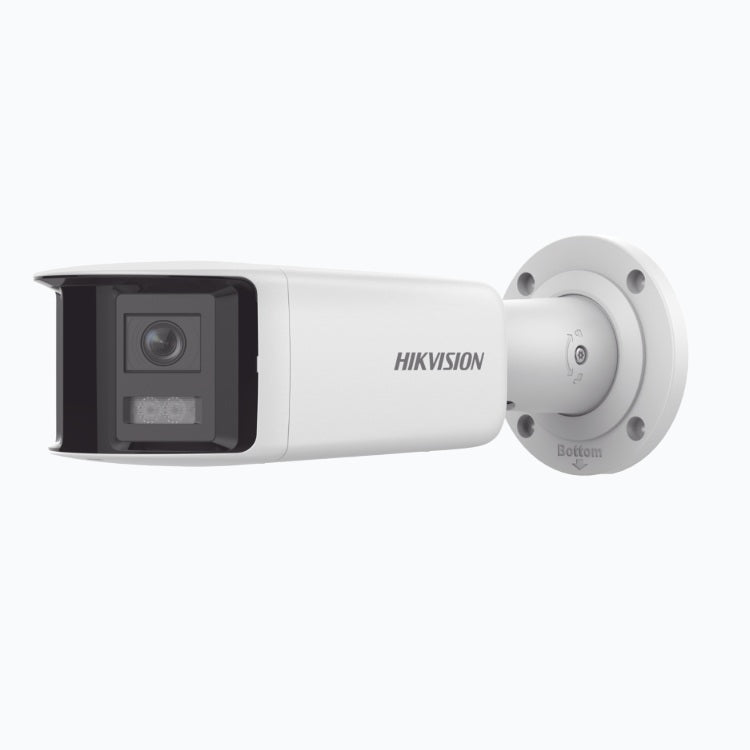 Camara Hikvision DS-2CD2T47G2P-LSU/SL Ip bala panoramica 4 mpx 2 Lentes 2.8 mm (180°) / Imagen a Color 24/7 (ColorVu) / PoE / WDR 130° / IP67 /Acusense