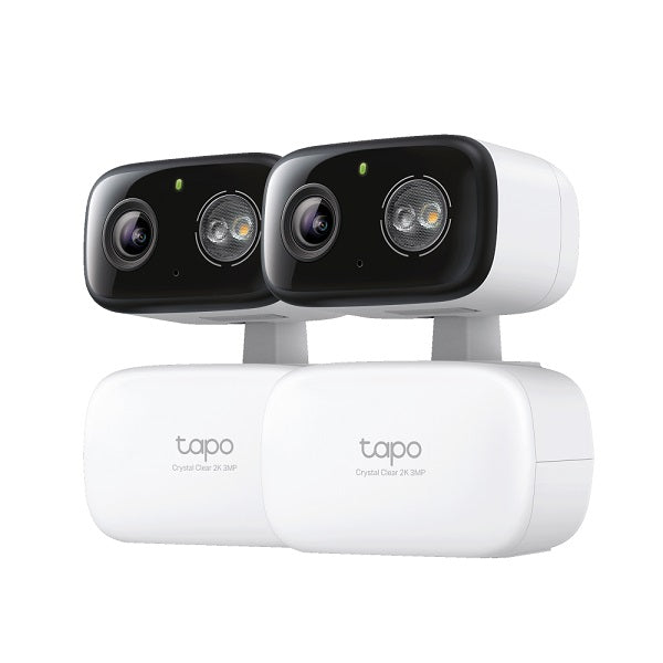 Kit (2 piezas) cámara vigilancia Wi-Fi TP-Link Tapo C216 2K 3MP (2304 x 1296 px) IP65 H.264 pan/tilt detección de movimiento audio bidireccional ranura microSD hasta 512GB