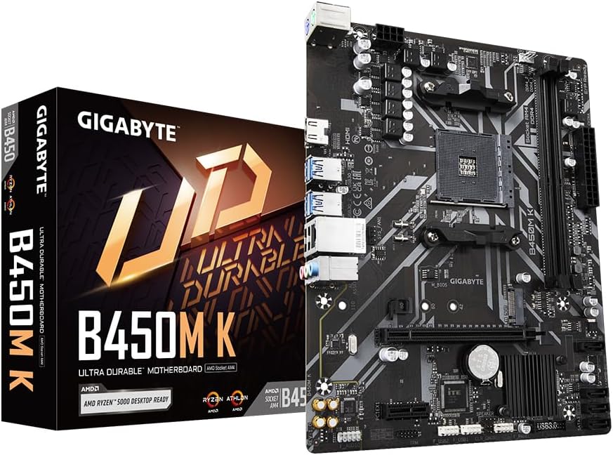 Tarjeta Madre Gigabyte B450M K, Micro-ATX, Socket AM4, AMD B450, 64GB DDR4, HDMI para AMD TSG