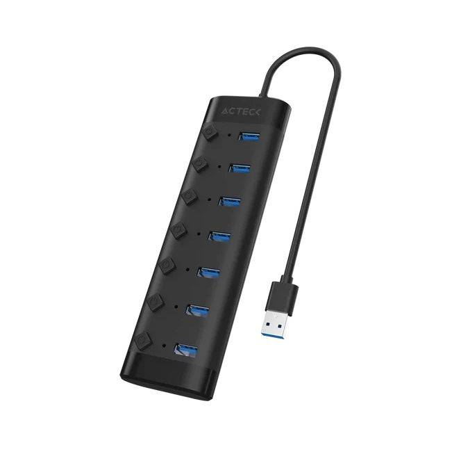 HUB Acteck Port X7 DH470 7 en 1 Entrada USB A/7xUSB 3.0 Hub Puertos Independientes 5Gps