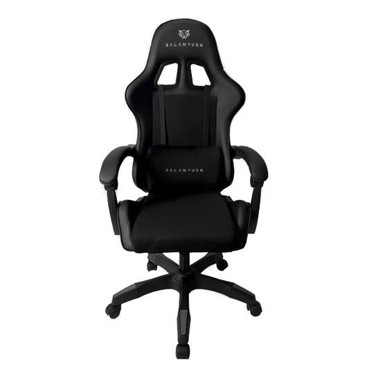 SILLA GAMER BALAM RUSH POWER RUSH V2 BLACK EDITION MEDIANA TELA Y PIEL RECLINABLE BR-934534