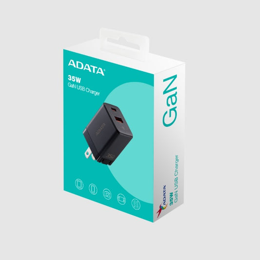 Cargador de pared ADATA 35W 1xUSB C 1xUSB A negro