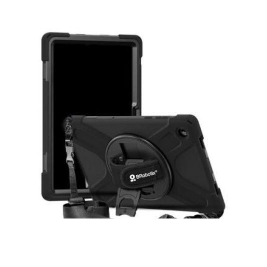 Funda Brobotix de uso rudo con correa y giro 360 para galaxy compatible con A11+ y SM-X230 de 11 pulg 406931 color Negro