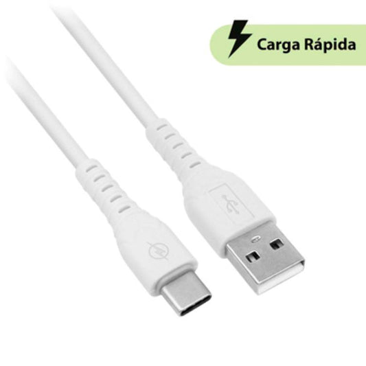 Cable Brobotix carga rapida Blanco USB V3.0 tipo C de PVC de 1M 6001783