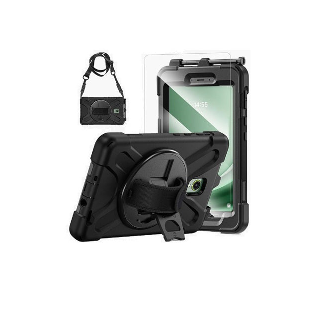 Funda Brobotix de uso rudo y giro 360 para Samsung Galaxy Active 5 8 pulg X300/X306 modelo 6007068 color Negro