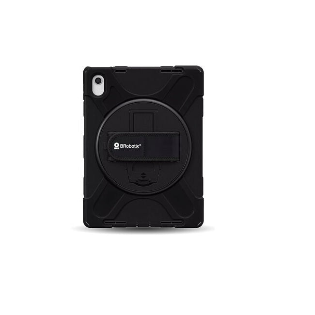 Funda Brobotix de uso rudo y giro 360 para IPAD 11 A16 11va Generación 2025 compatible con A3354 iPAD A16, A3355 iPAD A16, A3356 iPAD A16 modelo 406016 color Negro