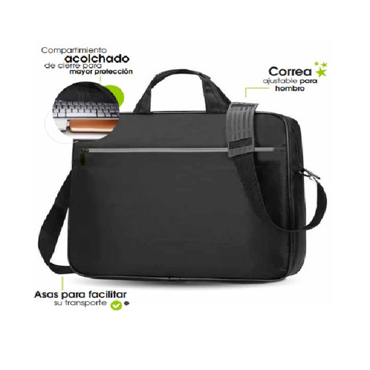Maletin portafolio Brobotix para laptop de 15.6 a 17 pulg legend 406214 color Negro
