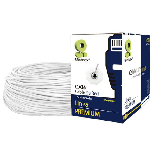 Bobina Brobotix CAT6 para interiores CCA UTP 100 mtr modelo 6006788 color Blanco