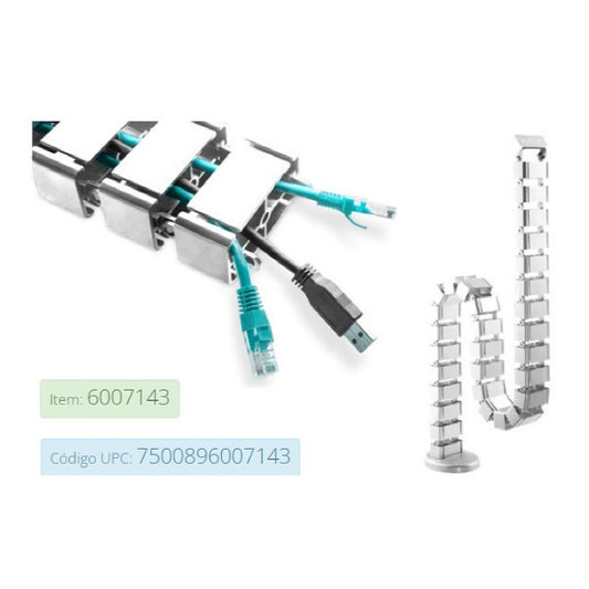 Organizador Brobotix de cables en vertical articulado color Plata