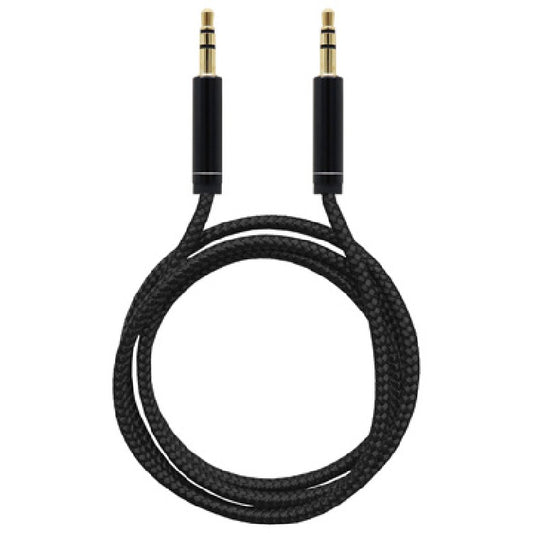 Cable Stereo de Nylon BRobotix Macho a Macho de 1m color Negro
