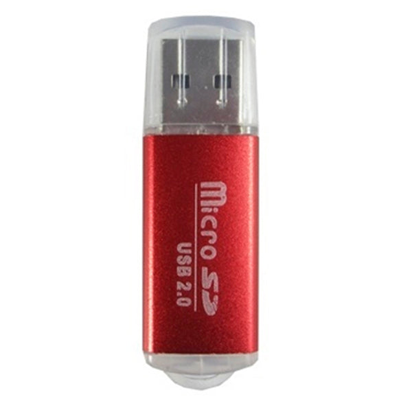 Lector Brobotix USB V2.0 microSD color Rojo metalico