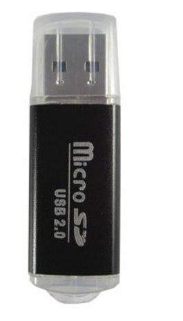 LECTOR BROBOTIX USB V2.0 MICRO SD METALICO NEGRO