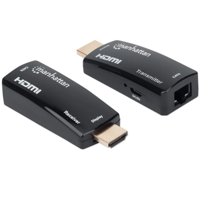 Extensor de video Manhattan HDMI CAT5/6 hasta 60m diseño compacto