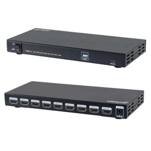 Video Splitter Manhattan HDMI 8 puertos 4K 30Hz con adaptador de corriente