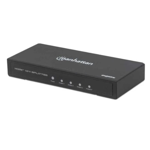 Video Splitter Manhattan HDMI 4 puertos 4K 60Hz con adaptador de corriente