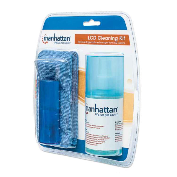 Limpiador Manhattan para pantallas LCD incluye paño y cepillo 200ml