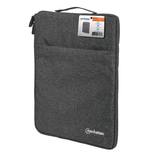 Funda Manhattan 15.6 Seattle acolchonado resistente al agua bolsillo frontal gris