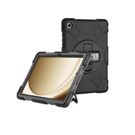 Funda Manhattan de uso rudo para Samsung Galaxy Tab A9 Plus 11 pulgadas negro correa de mano y hombro 279x191x26mm